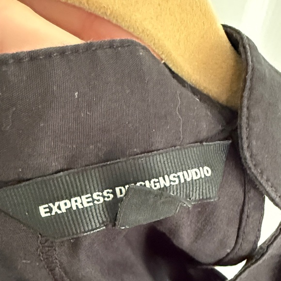 Express Black Ruffled Mini Dress - Picture 2 of 3